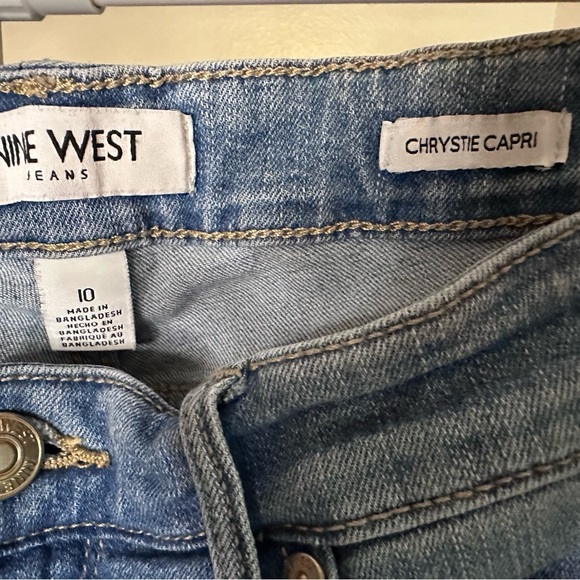 Nine West Light Blue Women Capris - Picture 3 of 4